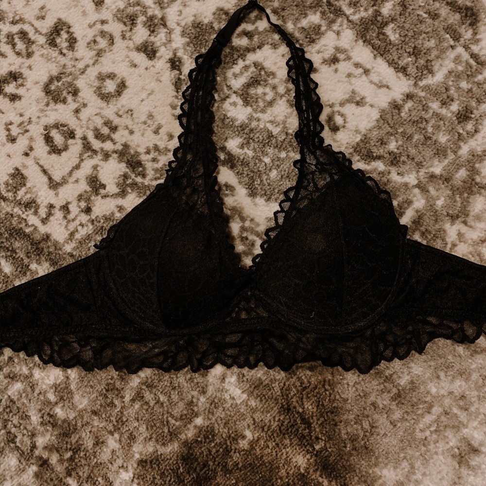 Black VS PINK Lace Bralette